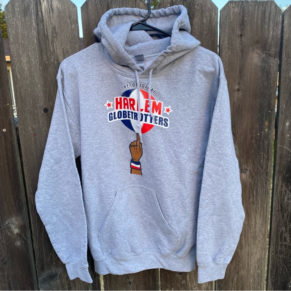 The Original Harlem Globetrotters Gildan Official Hoodie Grey Men Size Small